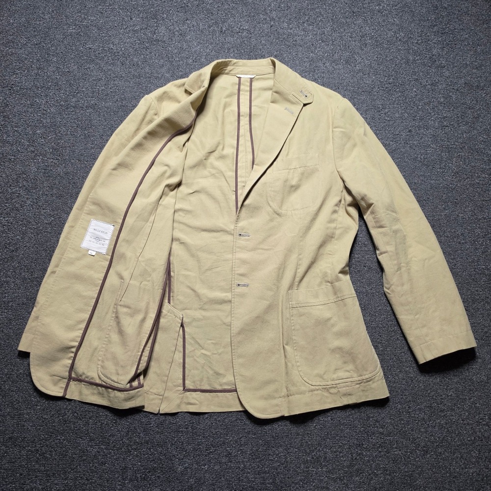 Billy Reid Sport Coat Khaki Men 40R Cotton Unstructured Blazer Formal Italy